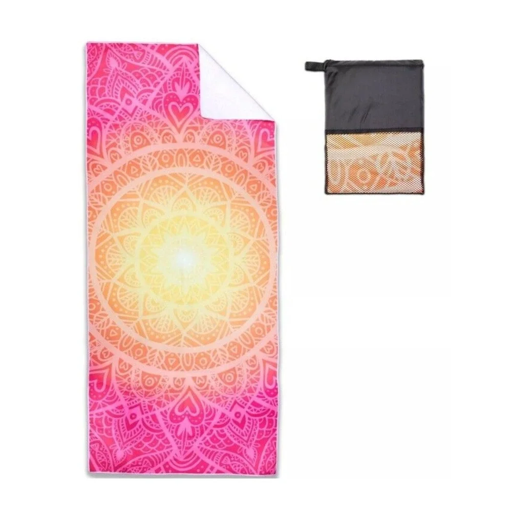 Mandala Beach Towels, 30x70 in, Oversized Beach Towel‎ w/ Travel Bag, Microfiber